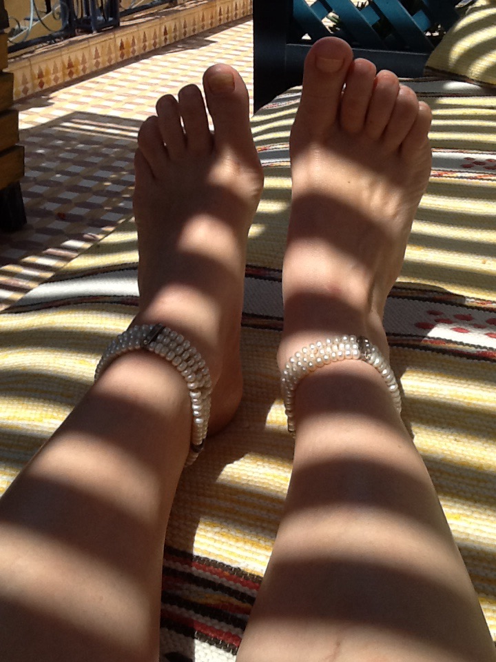 German feet enjoying the Marrocon sunshine...